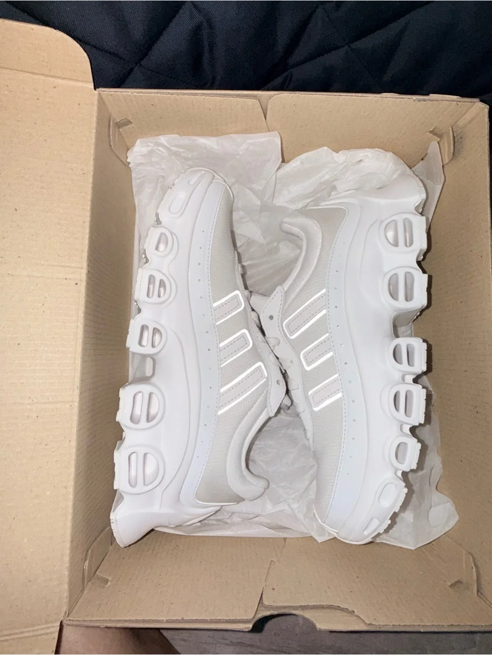 Adidas Adifom Megaride J White Silver Sneakers Size 5 youth  6.5 women NWT